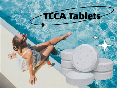 La tauleta de neteja multifuncional d'àcid tricloroisocianúric TCCA s'utilitza per a la desinfecció del tractament de l'aigua de la piscina