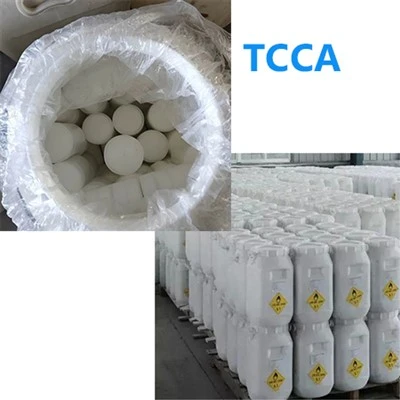 Tauleta química d'àcid tricloroisocianúric 90% de mostra lliure de TCCA per a la piscina